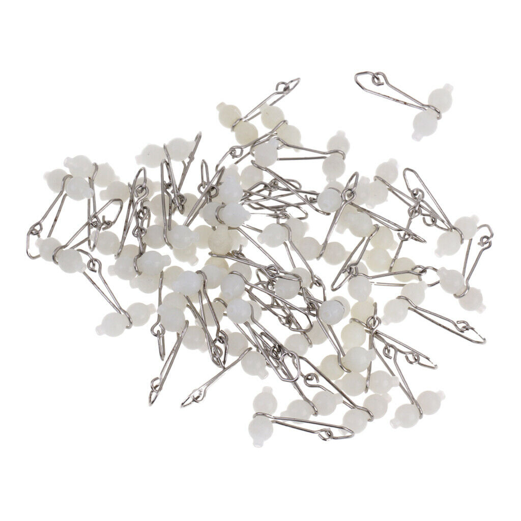 50x Fishing Fastlink Clips With Glowing Beads Floats Floats Tackle L