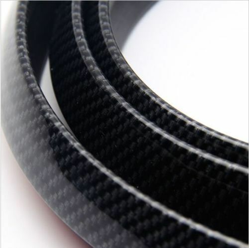 Universal Carbon Fiber Front Bumper Lip Splitter Chin Spoiler Body Kit Trim