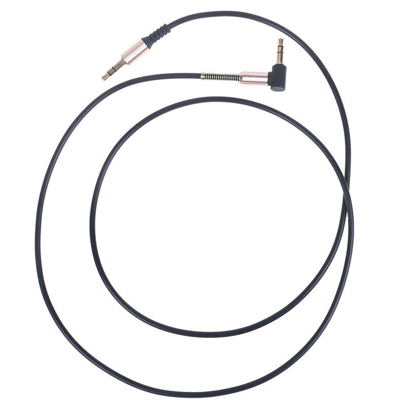 3.5mm Male to male aux cable cord L right angle car audio headphone jack 1M