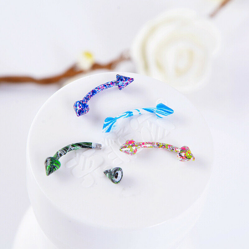 8Pcs/Set Stainless steel Eyebrow Belly Navel Ring Bar Body Piercing Jewel.l8