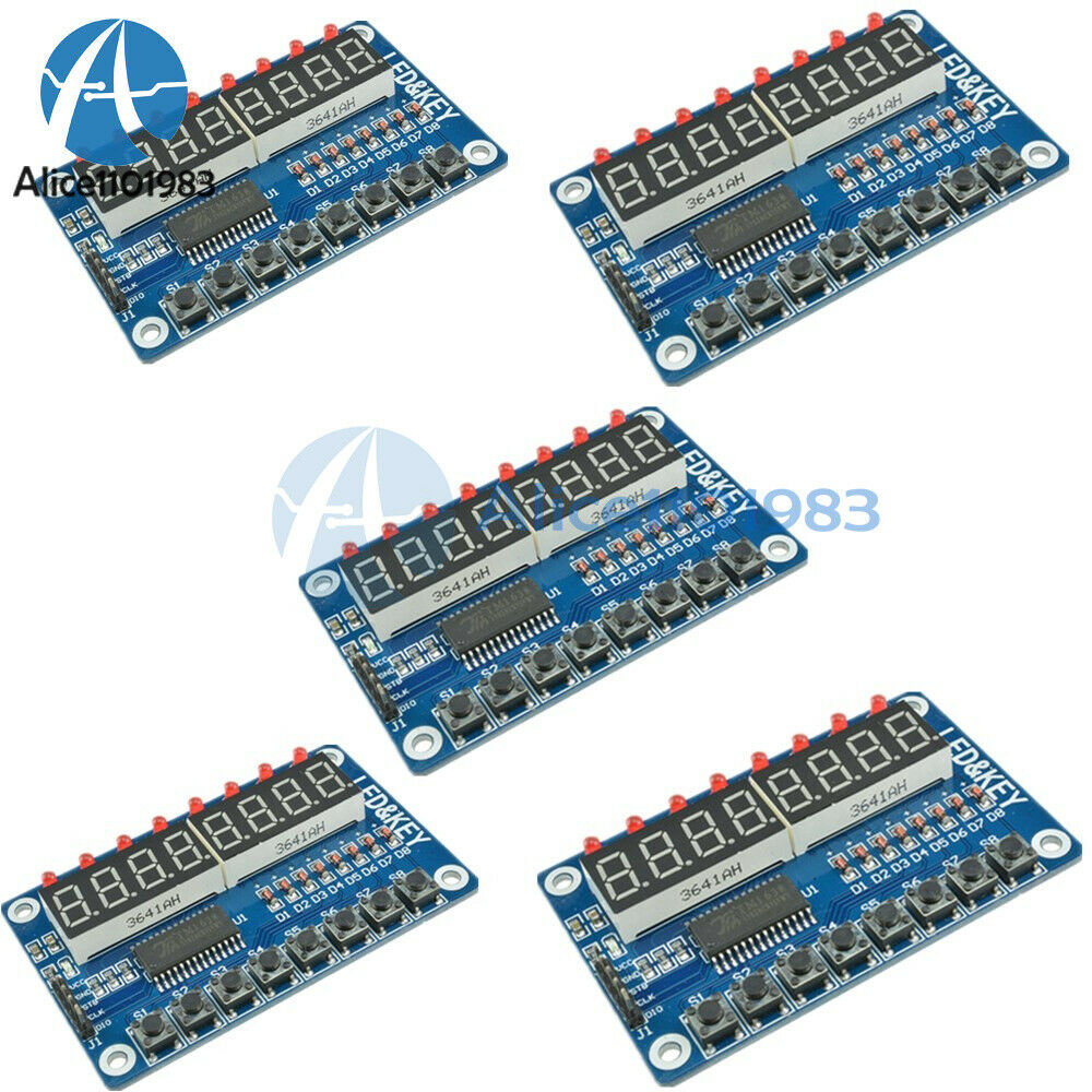 5Pcs 8-Bit LED Digital Tube 8 KeyS TM1638 Display module for AVR Arduino ARM