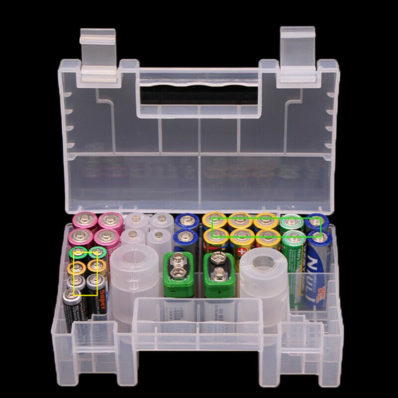 Plastic Battery Box Storage Case Holder Organizer for AA AAA C D 9V Batter_D TH