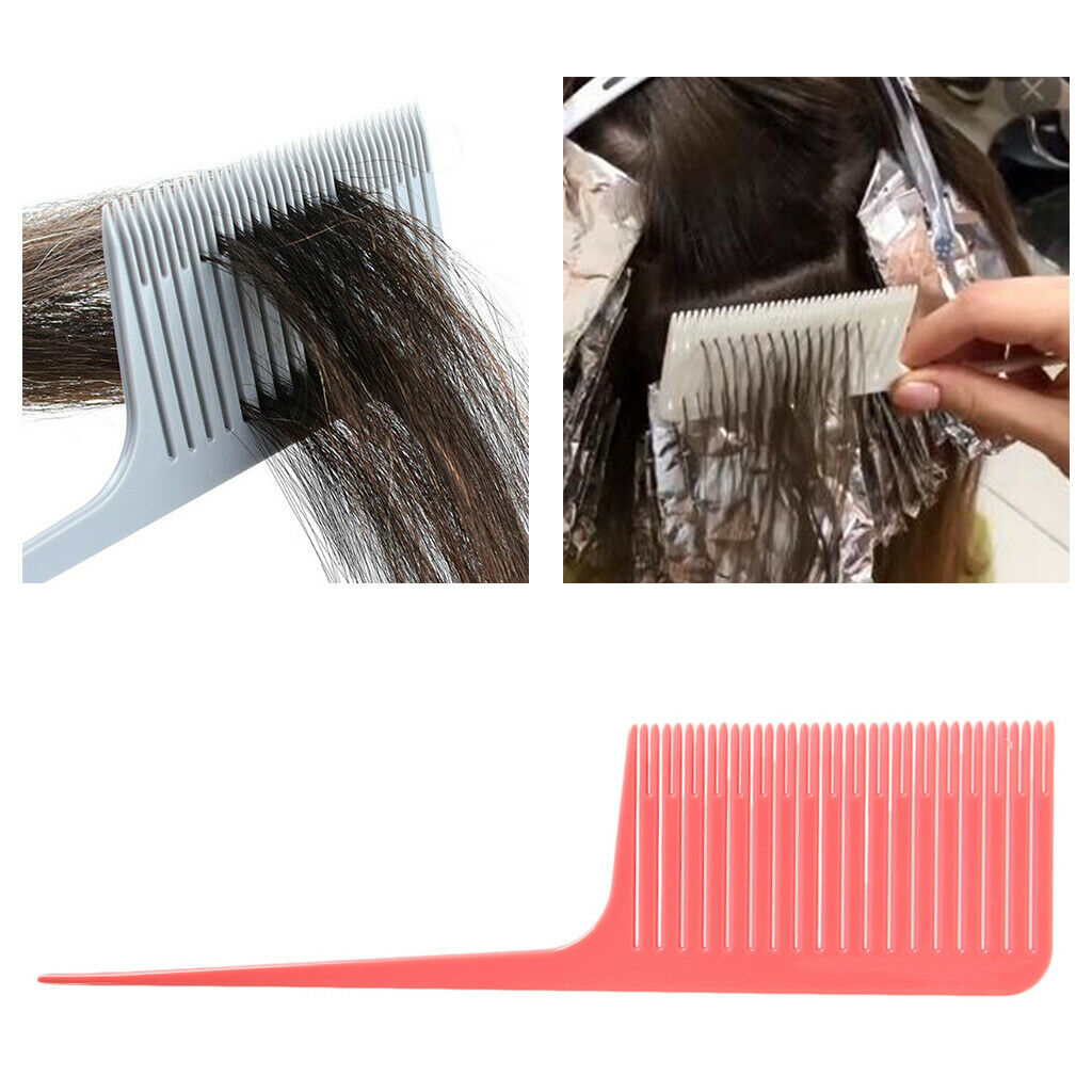 2x Plastic Sectioning Weave Highlight Foiling Hair Combs for Salon Tool