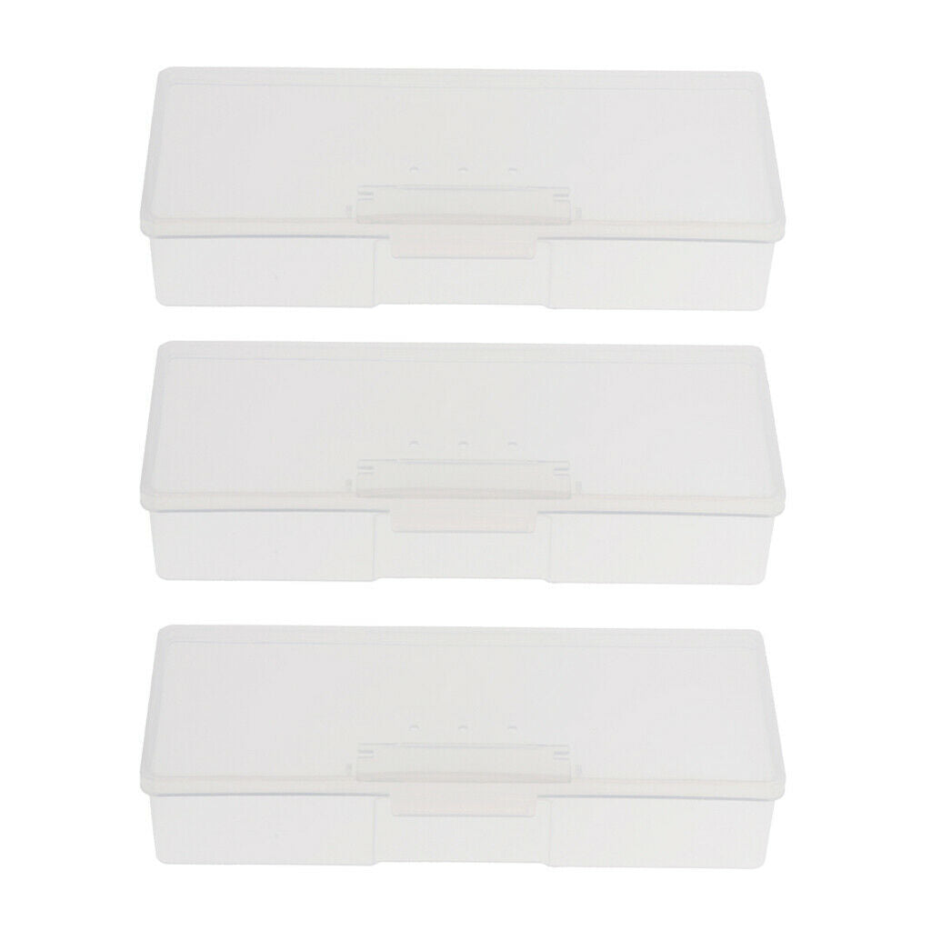 3x Plastic Storage Boxes Blank Screw Trinket Organizer Container Holder