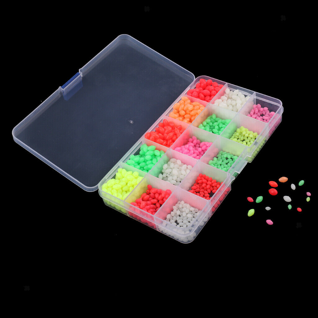 Fishing Lure Beads Luminous Colorful Oval Round Shaped Fishing Lures Beads In