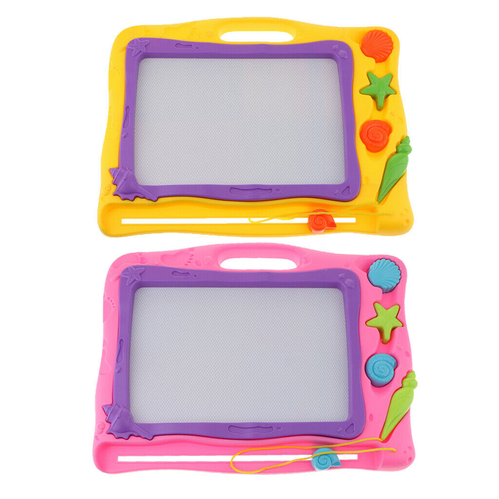 Erasable Colorful Magnetic Doodle Drawing Board Toys for Kids  Yellow_1