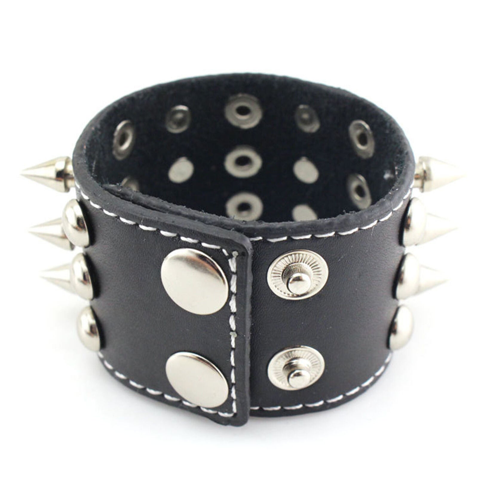 Punk Leather Bracelet Bangle Rivet Stud Spike Rock Cuff Wristband Jewelry Gift