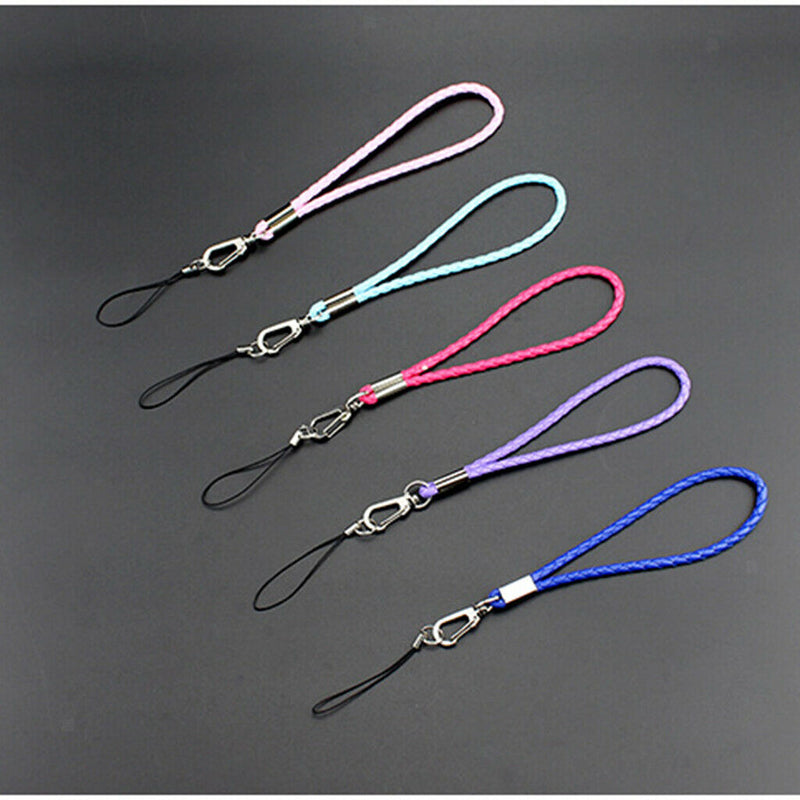 Fashion PU Leather Grain Colorful Mobile Phone Convenient Neck Lanyard Long