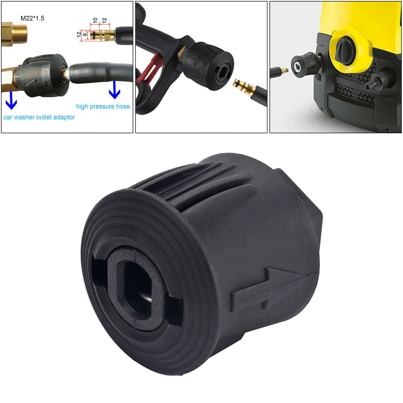 Plastic High Pressure Washer Hose Adapter for Karcher K Series Parts Acce Kits