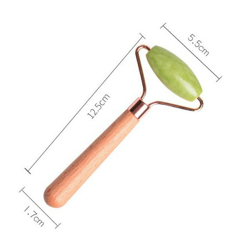 Facial Massage Roller Guasha Scraping Board Set Double Heads Jade Stone FaceFCA