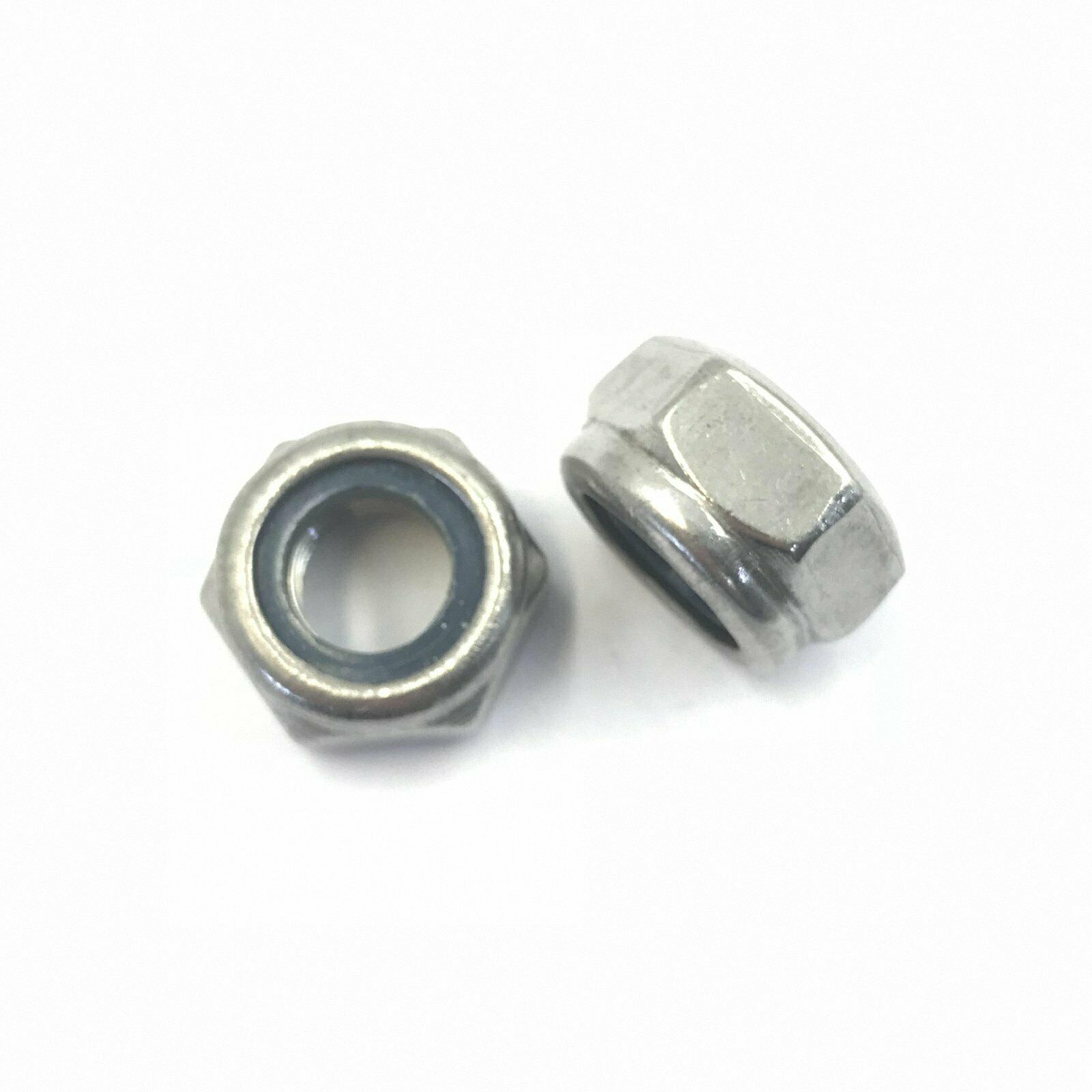 12Pcs Stainless Steel M4 x 0.7 Nylon Lock Hex Nut Right Hand Thread [M1]