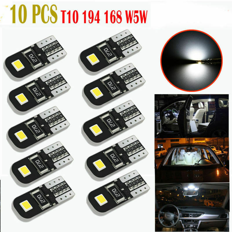 10 X 6000K Canbus 2825 T10 168 194 W5W Dome License Side Marker LED Light Bulb /