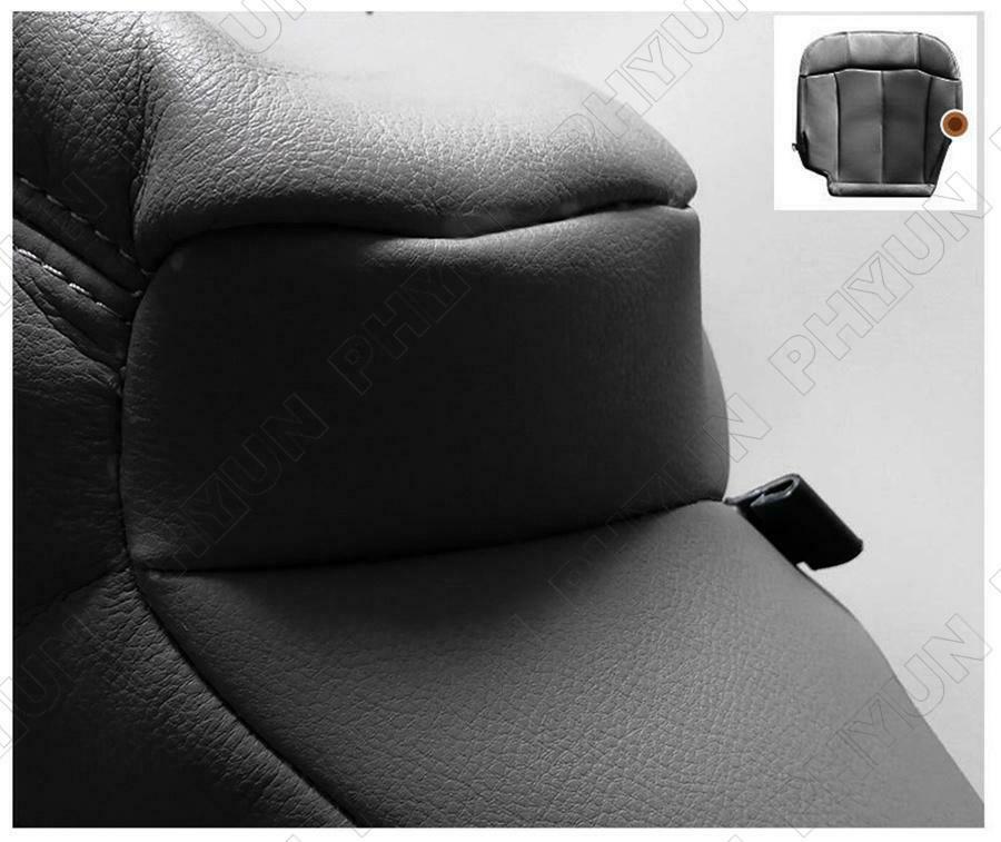Black PU Leather Car Front Left Bottom Seat Cover For Chevy Silverado 1999-2002