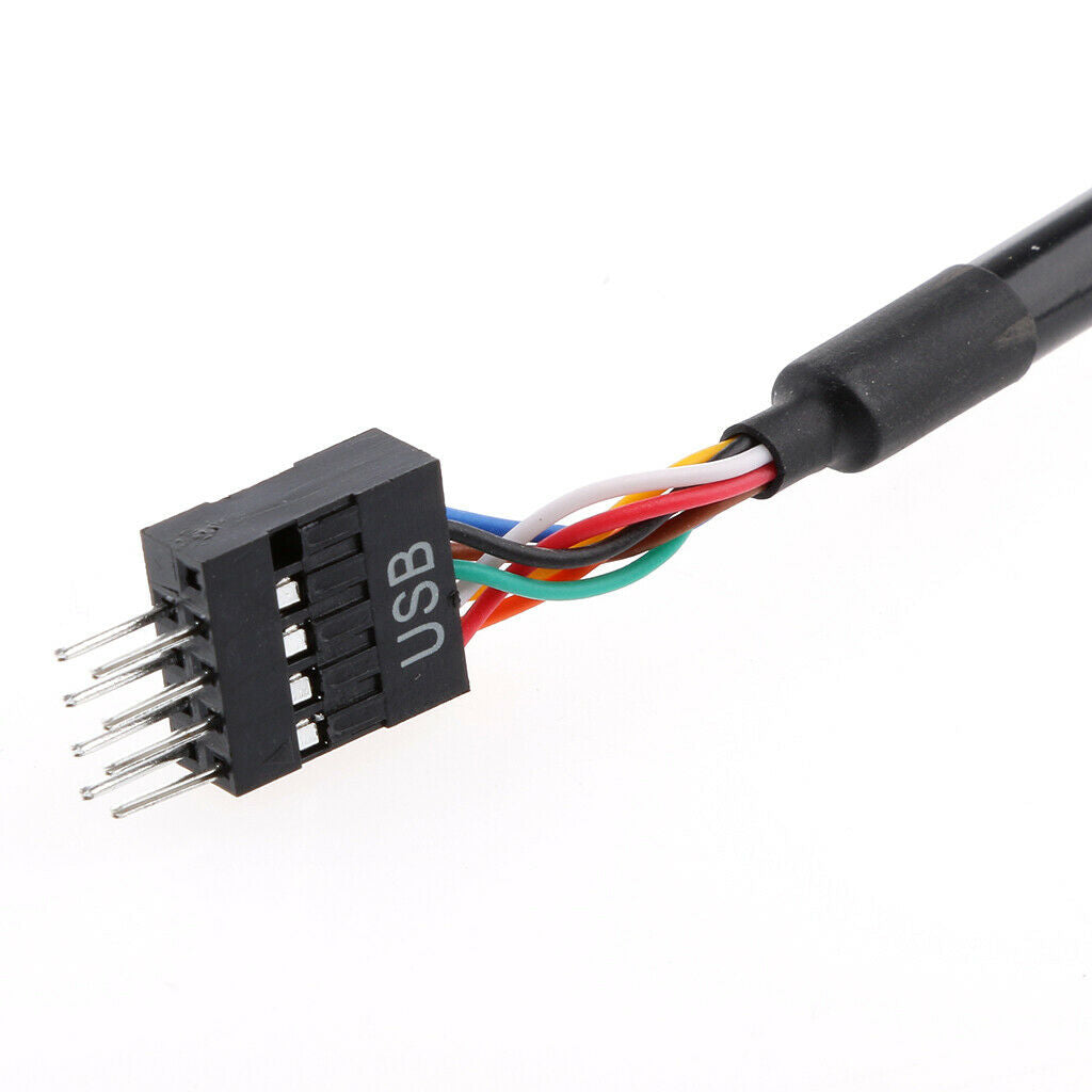 2pcs USB 3.0 20pin Female to USB2.0 9-pin Male Adapter Cable for Motherboard