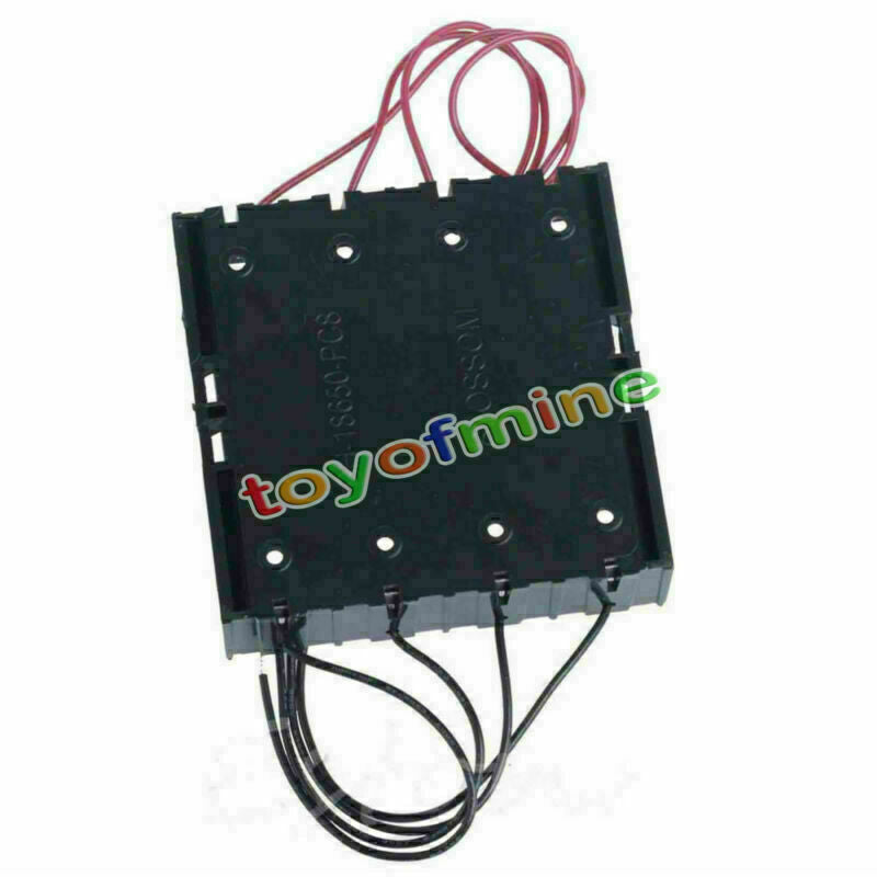 Plastic Battery Storage Case Box Holder For 4 x   3.7V With Wire Leads