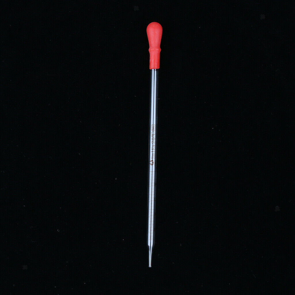 4 PCS 1ml 2ml 3ml 5ml Glass Pipette with Rubber   Lab Chemistry Dropper School