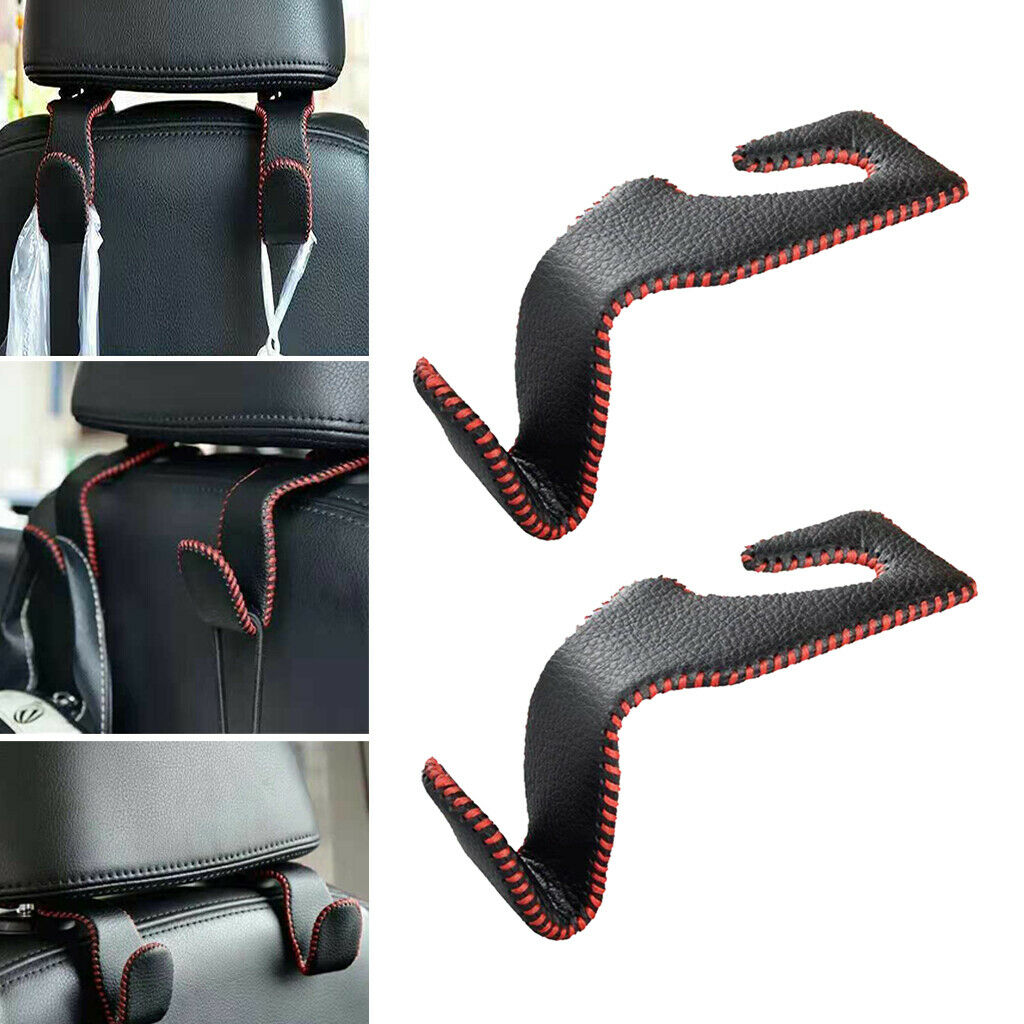 2Pieces Car Seat Headrest Hanging Hook Back Seat Purse Bag Coats Hanger