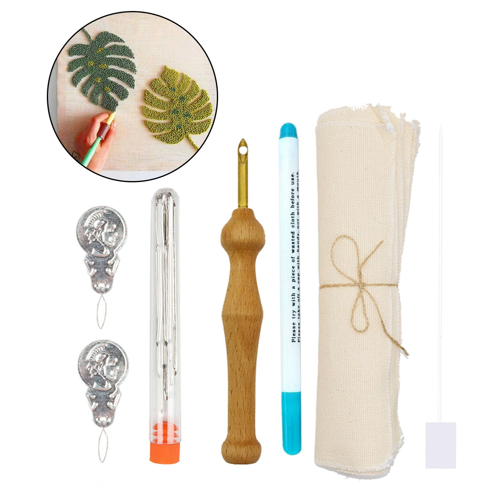 7pcs DIY Embroidery Crafts Knitting Sewing Stitch Punch Needle Pen Kit Tool Set