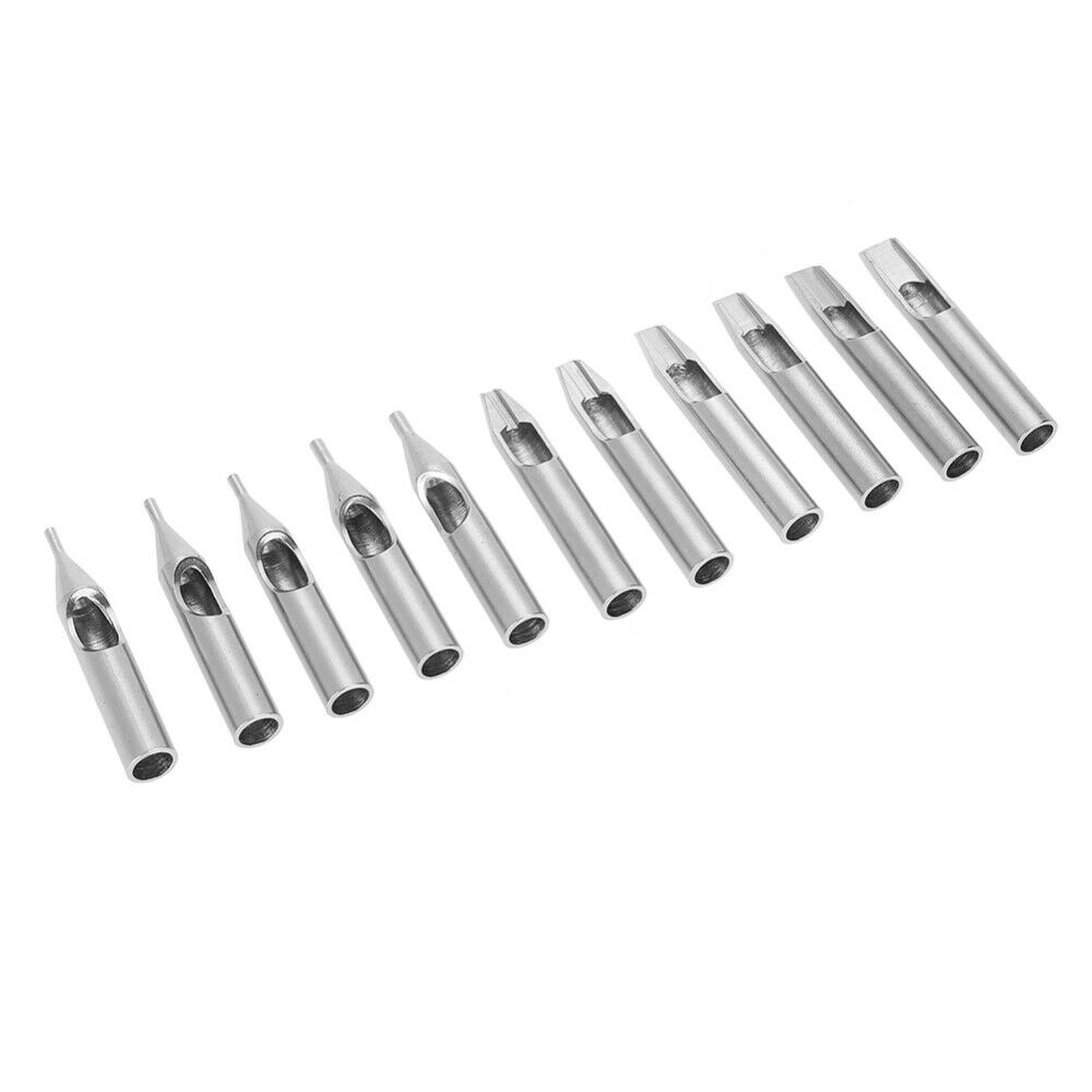 Stainless Steel Tattoo Tips for Needles Tubes Nozzle Tip Grips for Machines