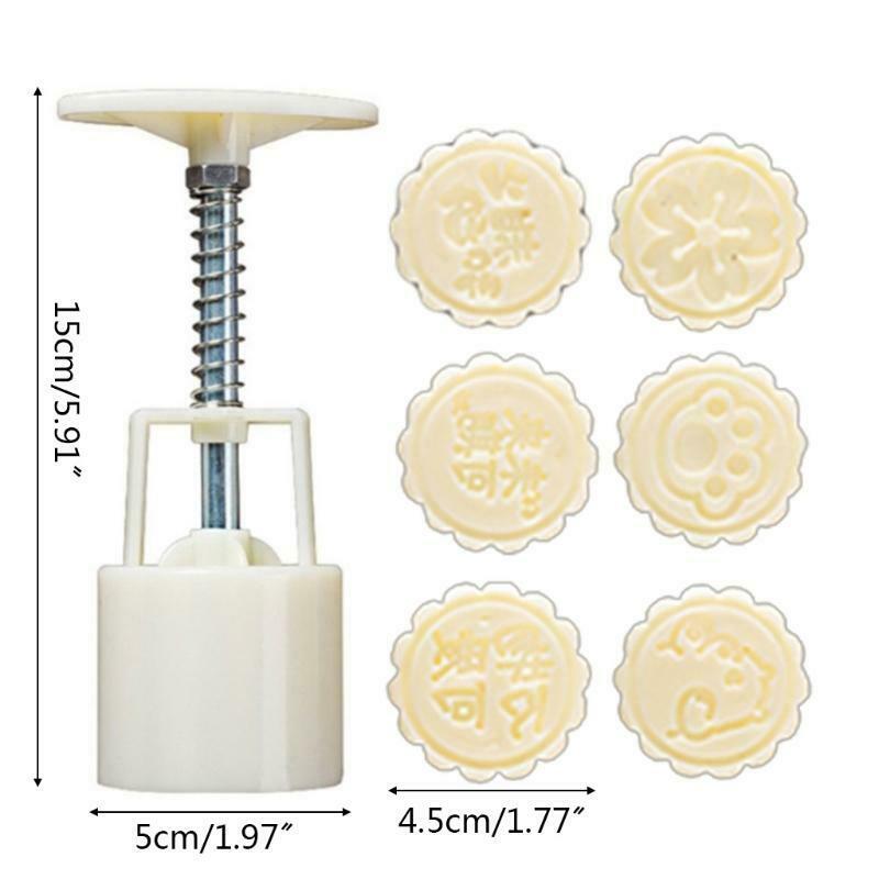 Mid-Autumn Festival Plastic Mooncake Stamps50g Mooncake Mould Cutter DIY Baking