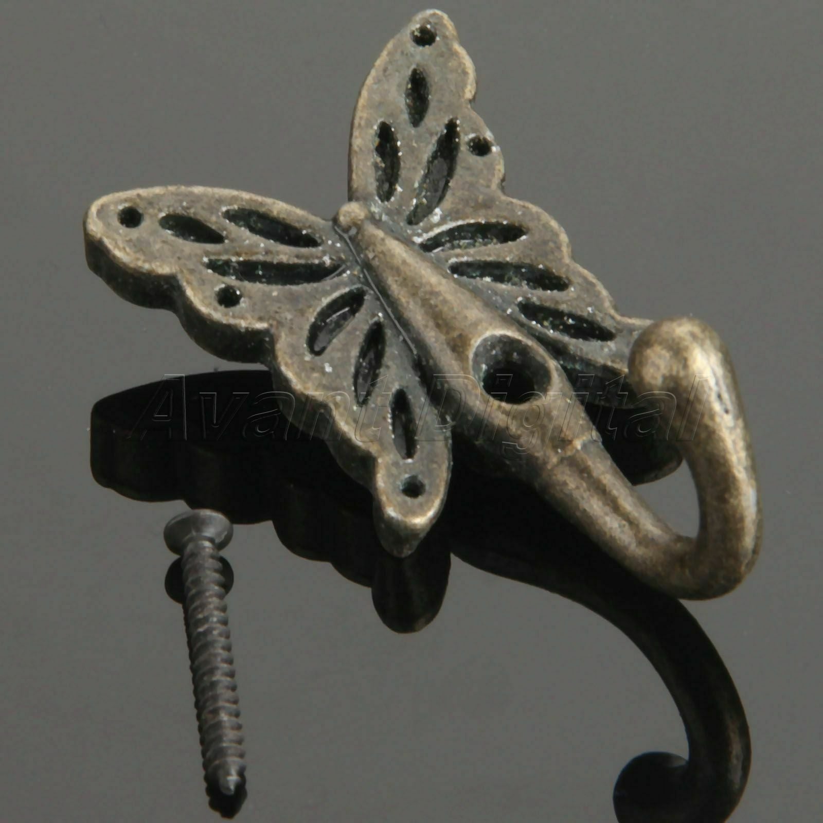European Retro Butterfly Hanging Hook Clothes Hat Coat Towel Robe Holder Hanger