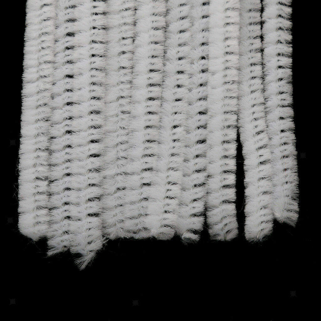 100pcs 30cm Chenille Stem Pipe Cleaner Twist-Flex Rods Plush Sticks White