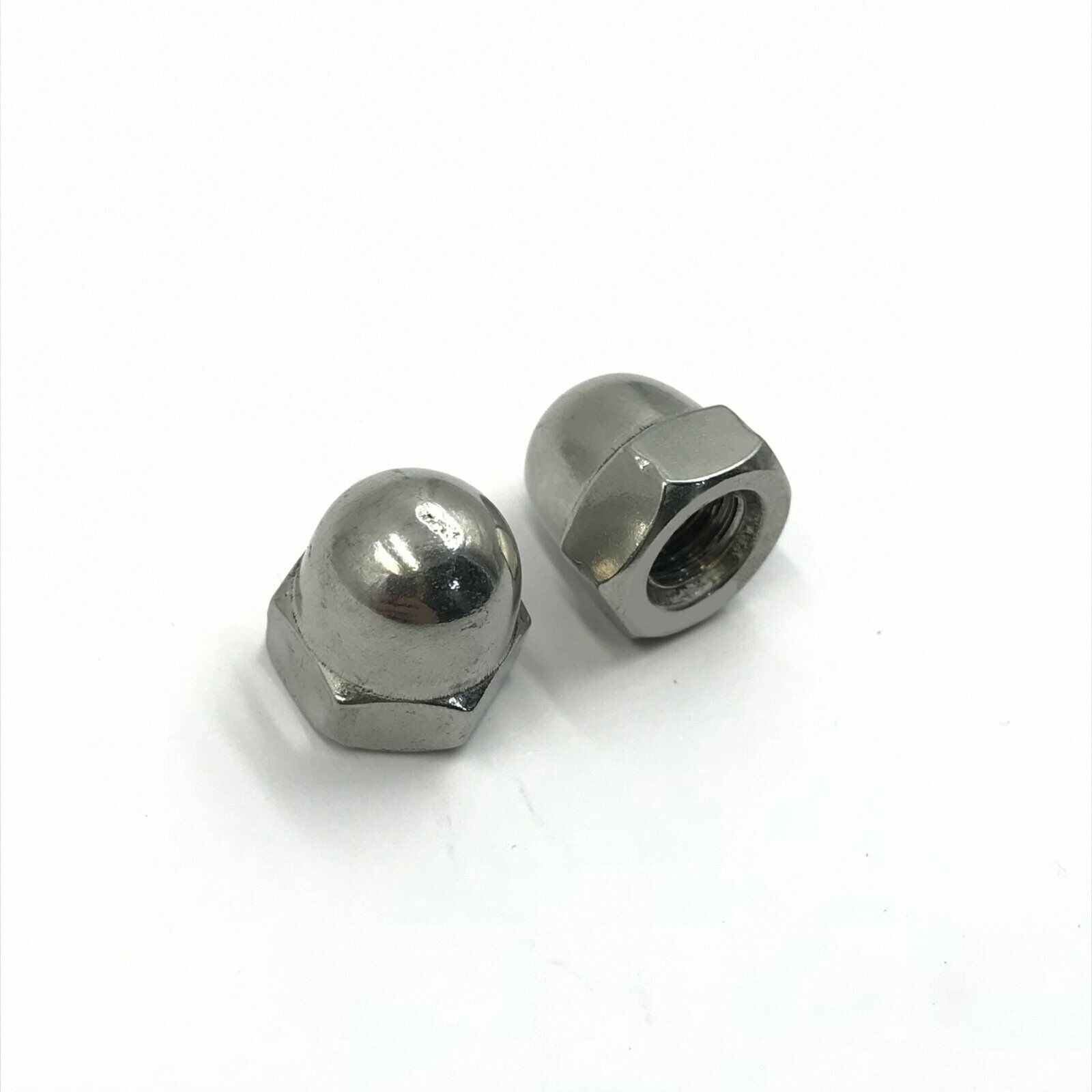 New 12Pcs M8 x 1.25 Stainless Steel Acorn Hex Nut Right Hand Thread [M1]