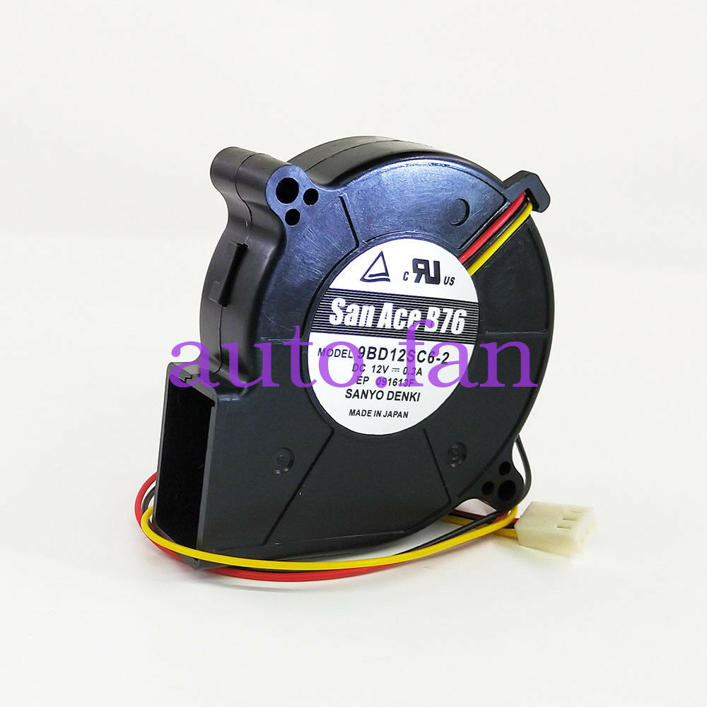 202020For Sanyo San Ace B76 Blower Fan 9BD12SC6-2 3 Wire Fan DC 12V