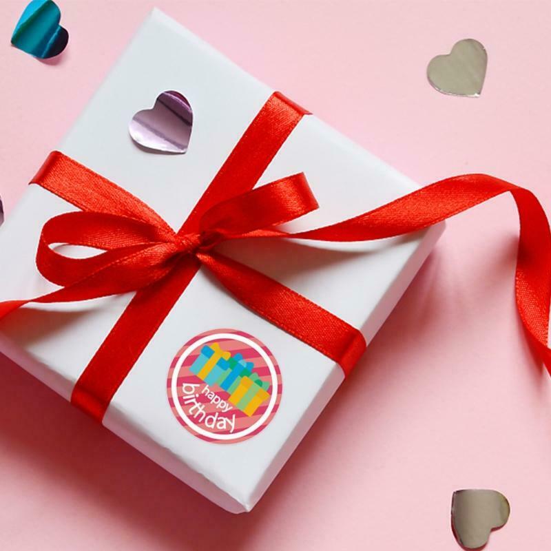 500 Pcs/roll Creative Happy Birthday Stickers Labels Ideal for Small Business