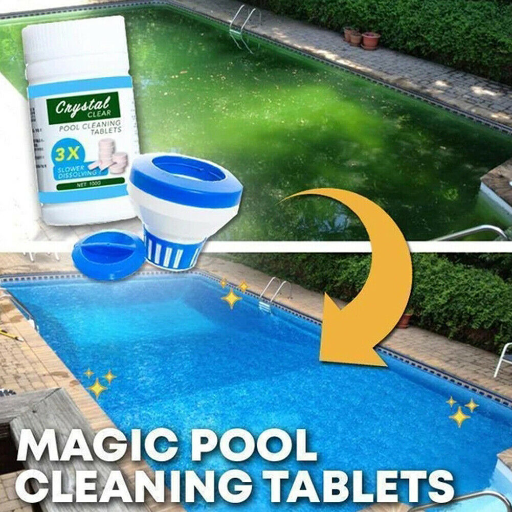 5 inch Pool Auto Afloat Chlorine Bromine Drug Dispenser+Effervescent Tablet @