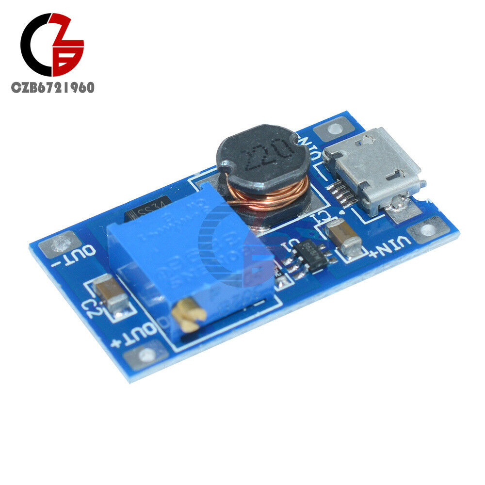10PCS DC-DC 2A Booster Board Step up MT3608 Module 2~24V to 5~28V Replace XL6009
