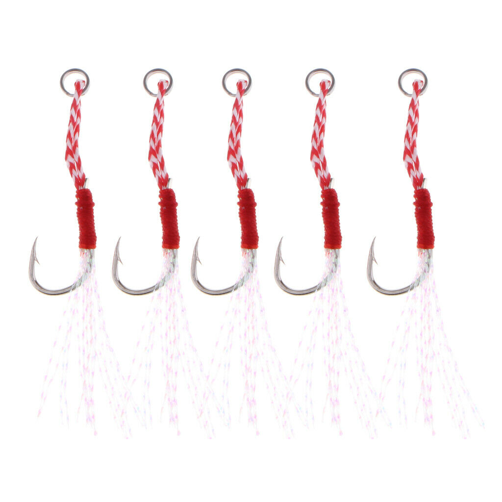 15 Pcs Jigging Assist Hooks Fishhooks Worm Hooks Barbs 10/11/20 #