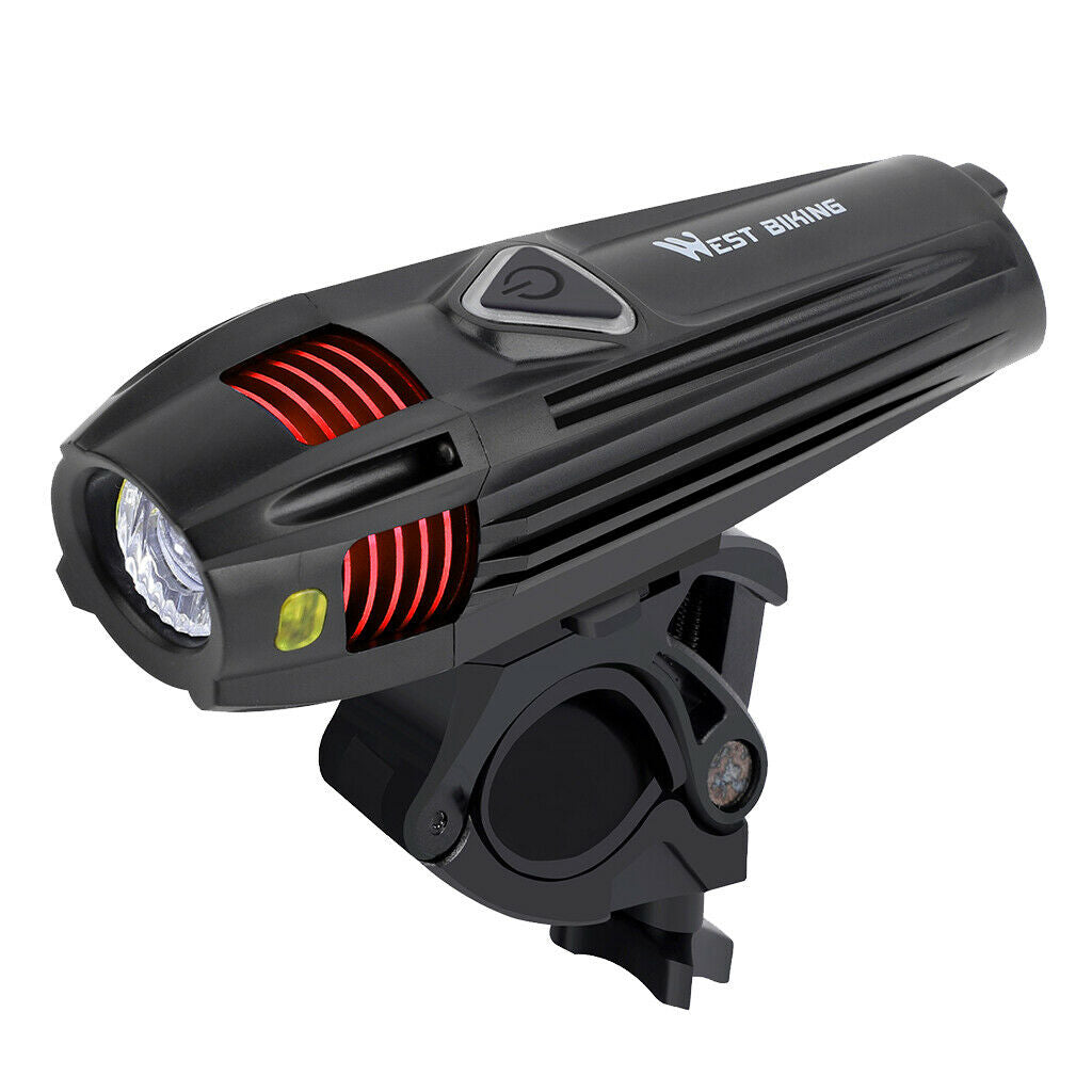 Rechargeable Bicycle Headlight LED Bike Front Light 5 Modes 120m Visibility