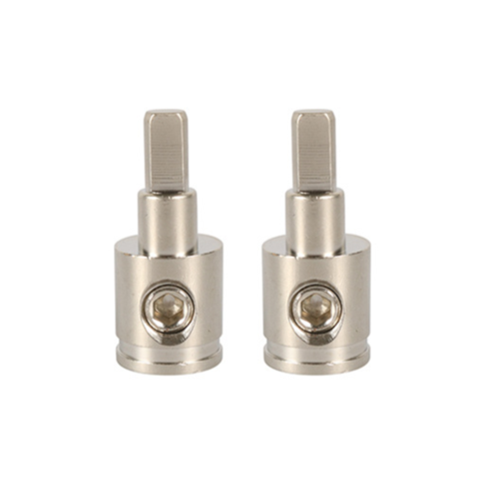Gauge Wire Reducing Adapter Terminal 1/0 to 4 GA AWG Brass Nickel Set Screw 2pcs