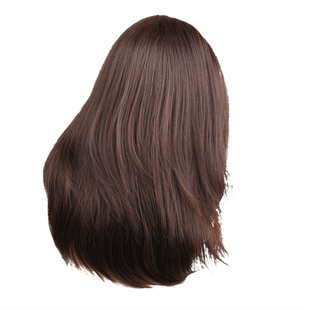 20" Layered Charming Long Brown Hair Synthetic Wig Women's Party Fashion Wigs