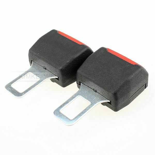 2x Universal Car Safety Belt Clip-in Buckle Extender Extension Black