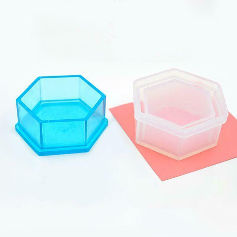 Hexagon Flower Pot DIY Silicone Molds Garden Planter Cement Concrete Vase Moulds