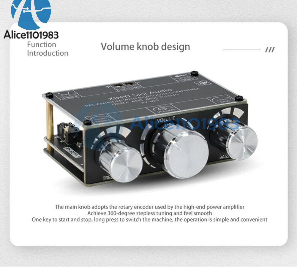 Bluetooth Audio Decoder Board 2 CH Stereo High Low Tone Pre-stage Tuning Module