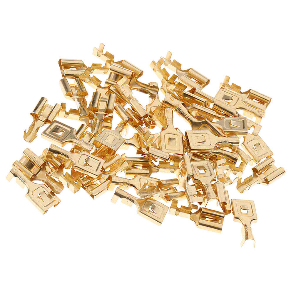 Brand New Durable 50x Brass Crimp Terminal Cable Locking Connector 7.8mm
