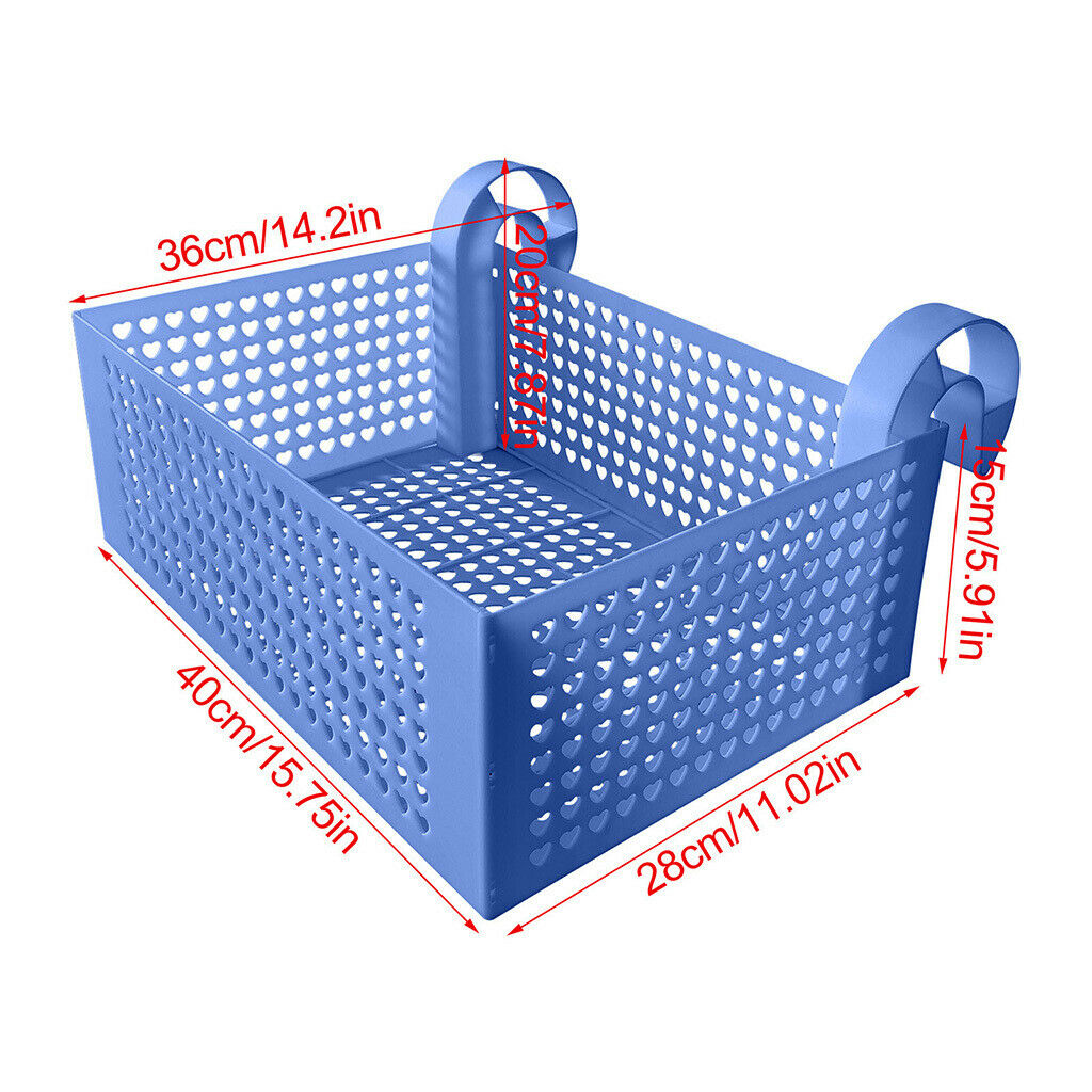 Large Capacity Frame Swimming Pool Storage Basket Hanging Plastic Organizer