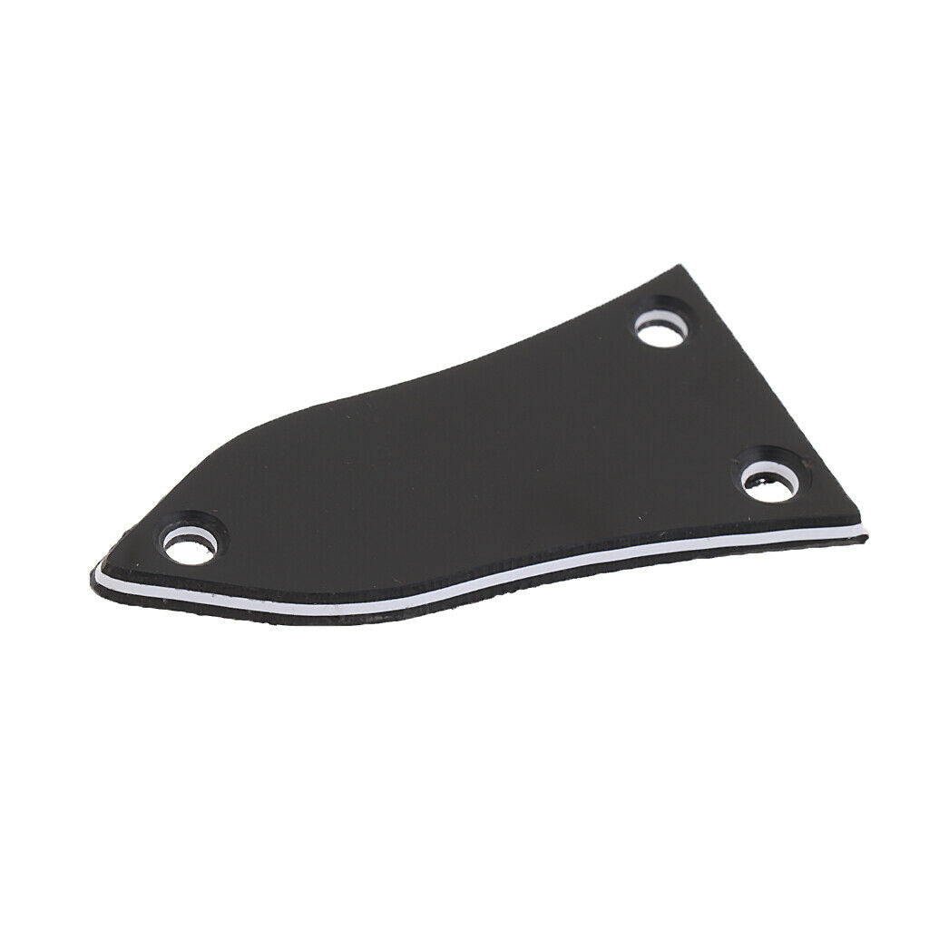 Plastic Truss Rod Cover Plates Replacement and Screws for Guitar Parts Black