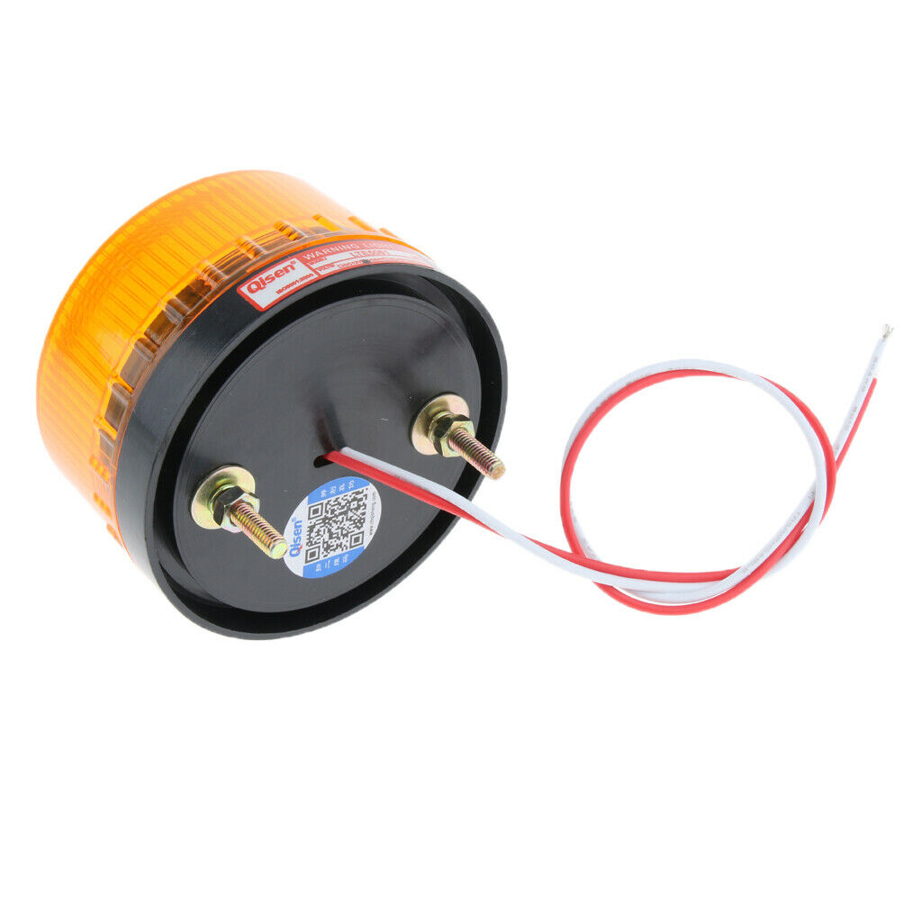 24V Industry Stroboscopic / Always-on Warning Light Round Beacon Lamp Yellow