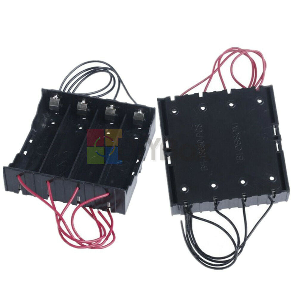 Plastic Battery Holder Storage Box Case For 4x 18650 Rechargeable Battery