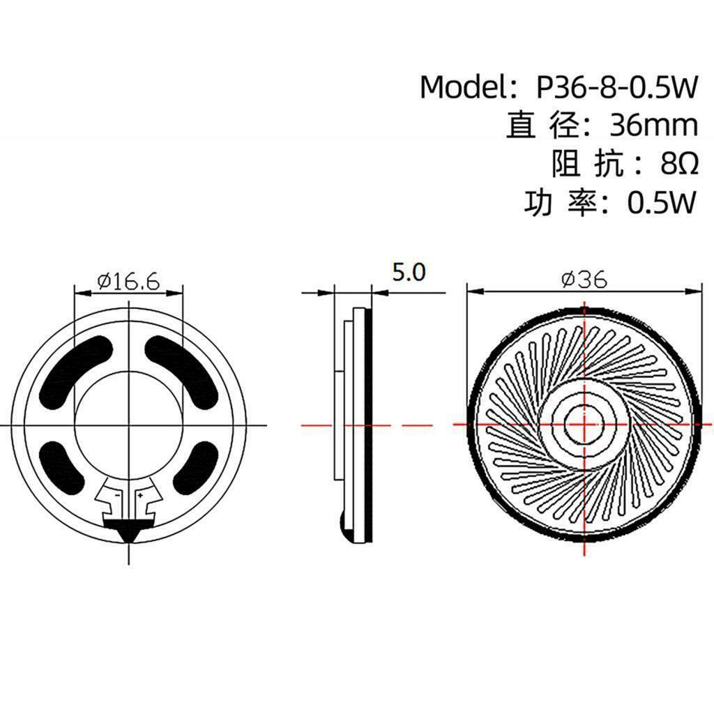 Round Internal Magent Speaker Tweeter Trumpet 36mm Waterproof Speaker Parts