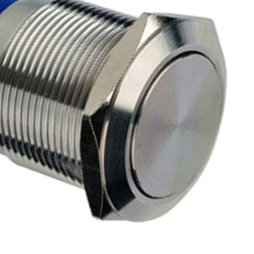 22mm 250V Falt Head Self Locking Metal Push Button Switch IP67 1NO1NC