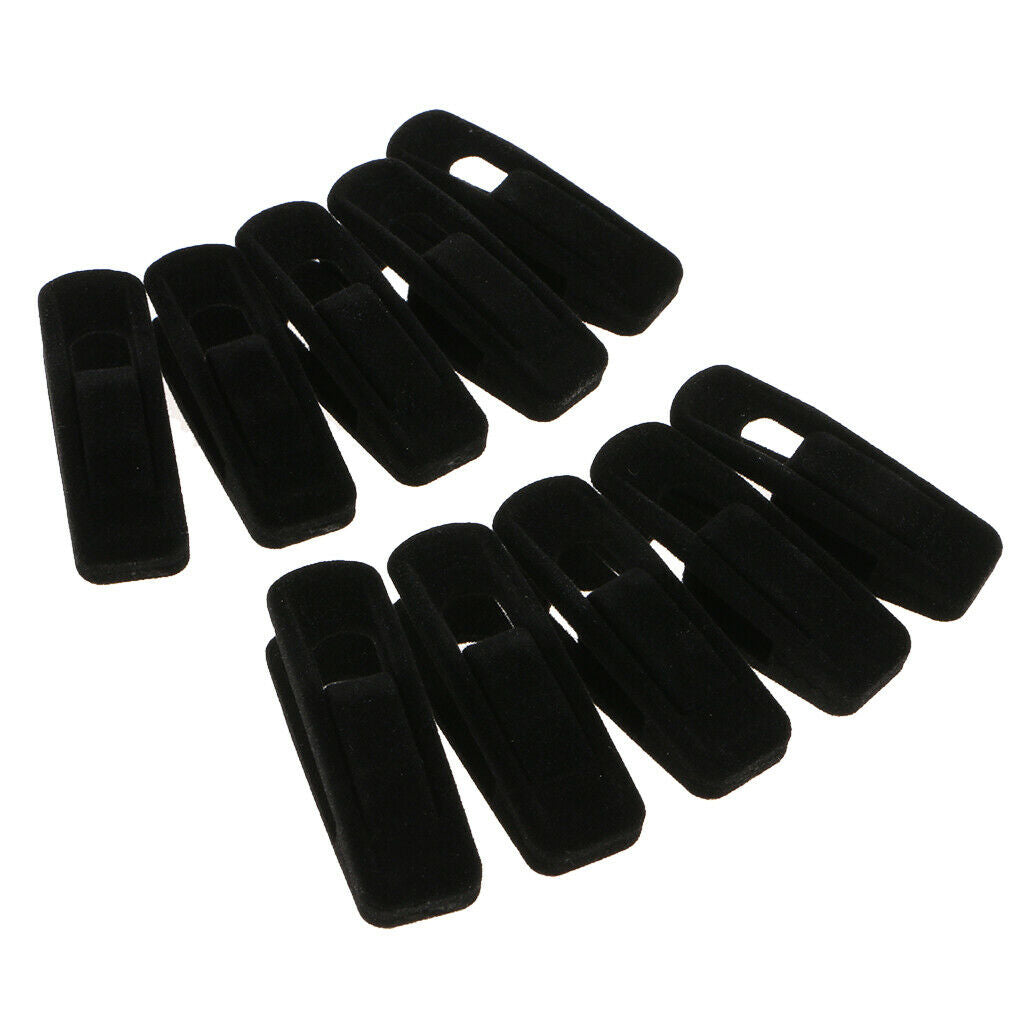 20pcs/Pack Black Velvet Surface Clothes Clips/Clothespins/Clothing Clamps Strong