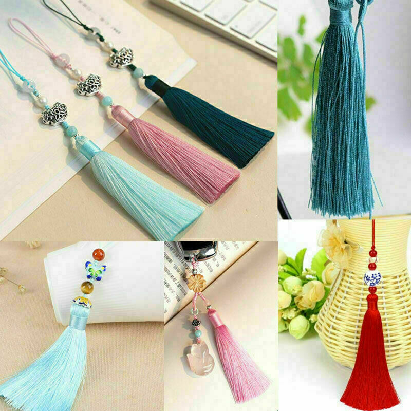 30Pcs Craft Silky Tassels For Souvenir Bookmarks Jewelry DIY Making Decoration !