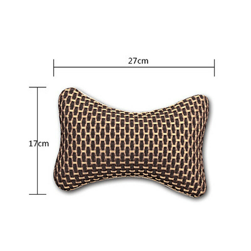 2PCS Summer Ice Silk Car Pillows Headrest Neck Cushion Support Pad Relaxing