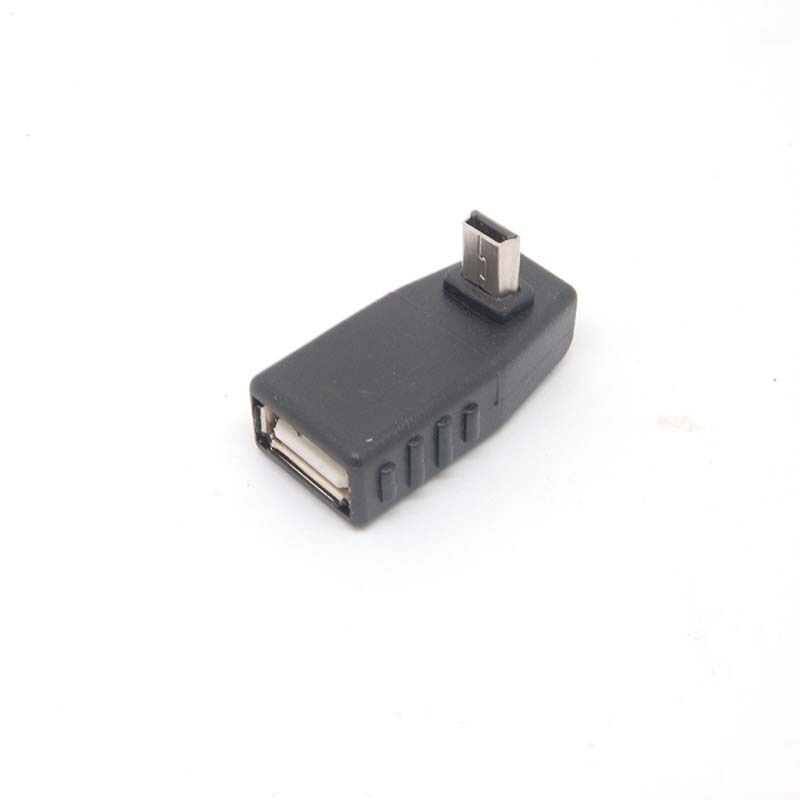 90 Degree Up Angle New A Female To 5 Pin B Male Mini USB OTG Host Adapter USB2.0