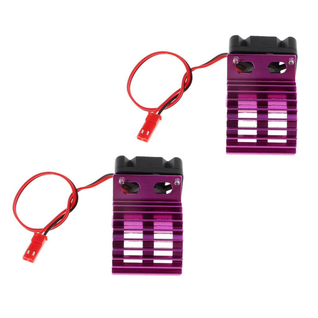 2x 24-28mm RC Car Heat Sink with Cooling Fan for 2030/2040/2435/2840 Motor